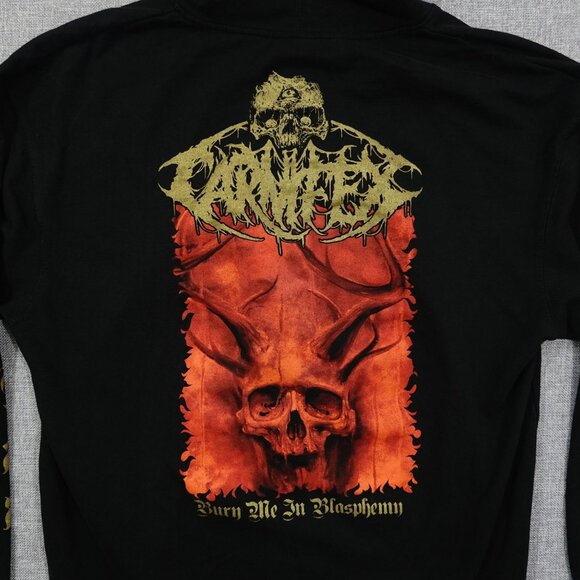 Carnifex Bury Me In Blasphemy Zip Hoodie Black Deathcore Band Sweatshirt XL - Picture 2 of 5